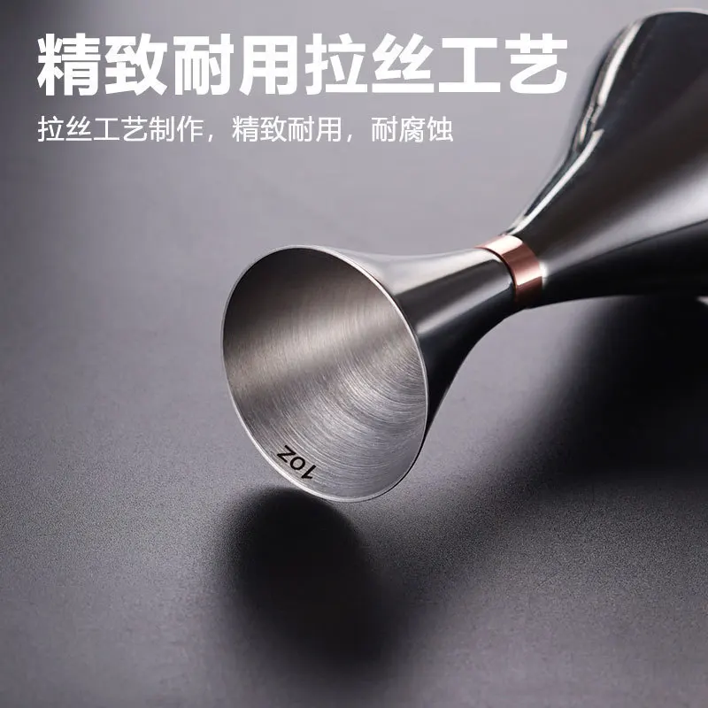 304 الفولاذ المقاوم للصدأ مزدوج رئيس الفن قياس كوب أوقية كوب النبيذ قياس خلاط قياس كوب كأس للنبيذ بار كوكتيل