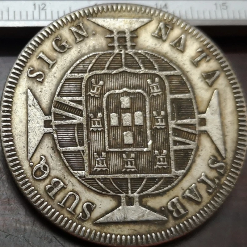 1818 R Brazil 640 Reis - Joao VI Silver Plated Coin