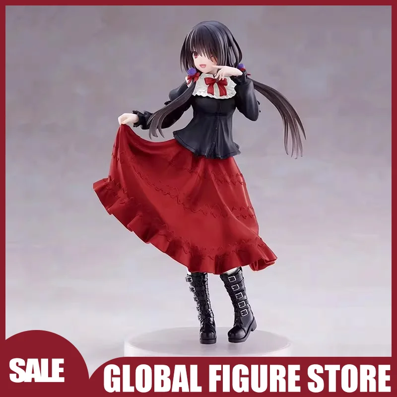 

18CM Date A Live Kurumi Tokisaki Dress Ver. Figure Limited Edition Anime Black Gown PVC Statue Collectible Model Gift for Fan