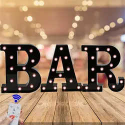 lphabet Letter LED Lights Luminous Number Lamp Marquee Sign Wall Lamp Birthday Home Decor Christmas Holiday Wedding Party Lights