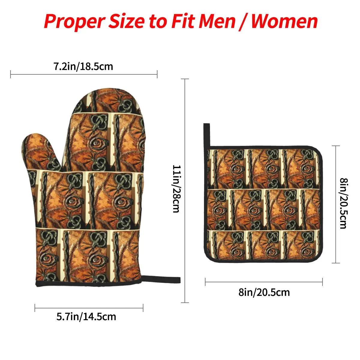 Hocus Pocus Winifred Sanderson Spell Book Oven Mitts and Pot Holder Sets of 4 for Baking Cooking BBQ Resistant Non-Slip Gloves