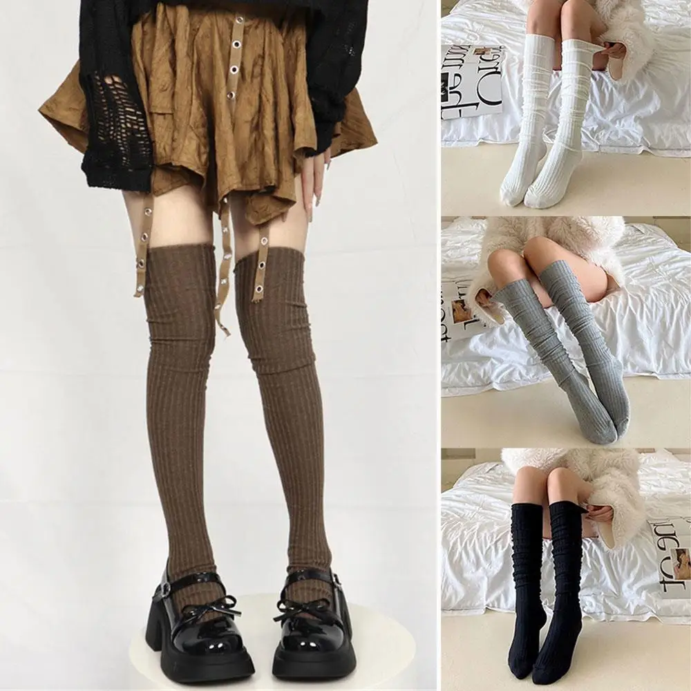 

Over Knee-High Boot Socks Long Knee Sock Thigh Stocking Knitted Items Fashion Decor Female Casual Clothes Skinny Stockings