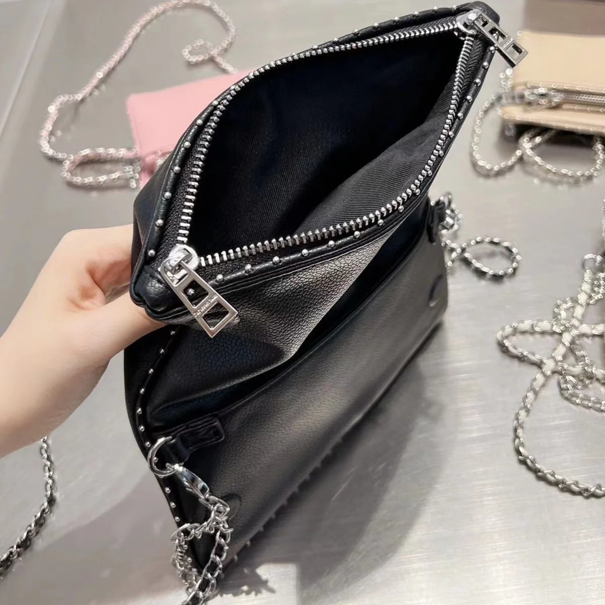 Fashion Chain Crossbody Bags for Women Bolsos Mujer Carter Handbags for Lady Fold Shoulder Messenger Bag