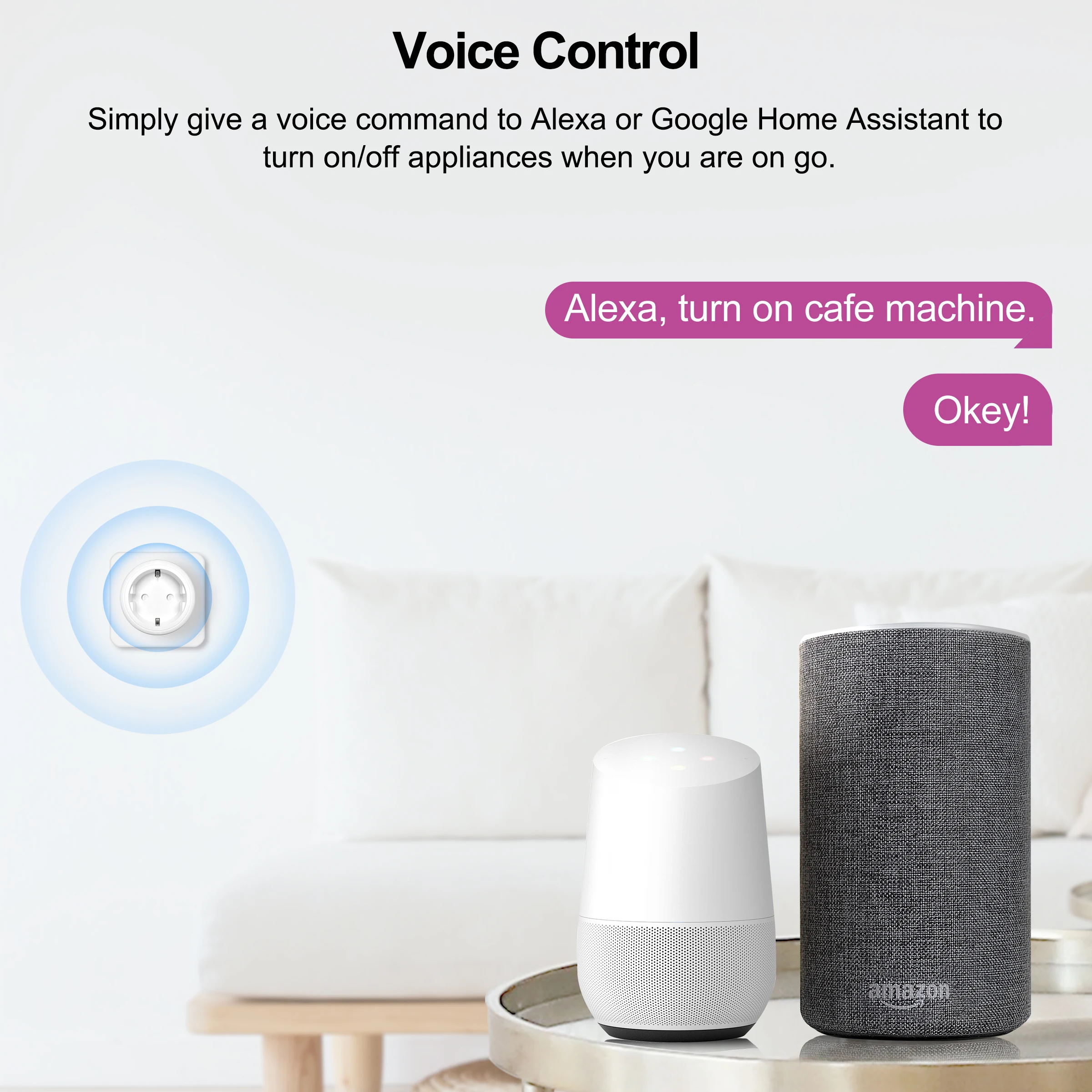Tuya Smart WiFi Plug with power usage monitoring and scheduling features