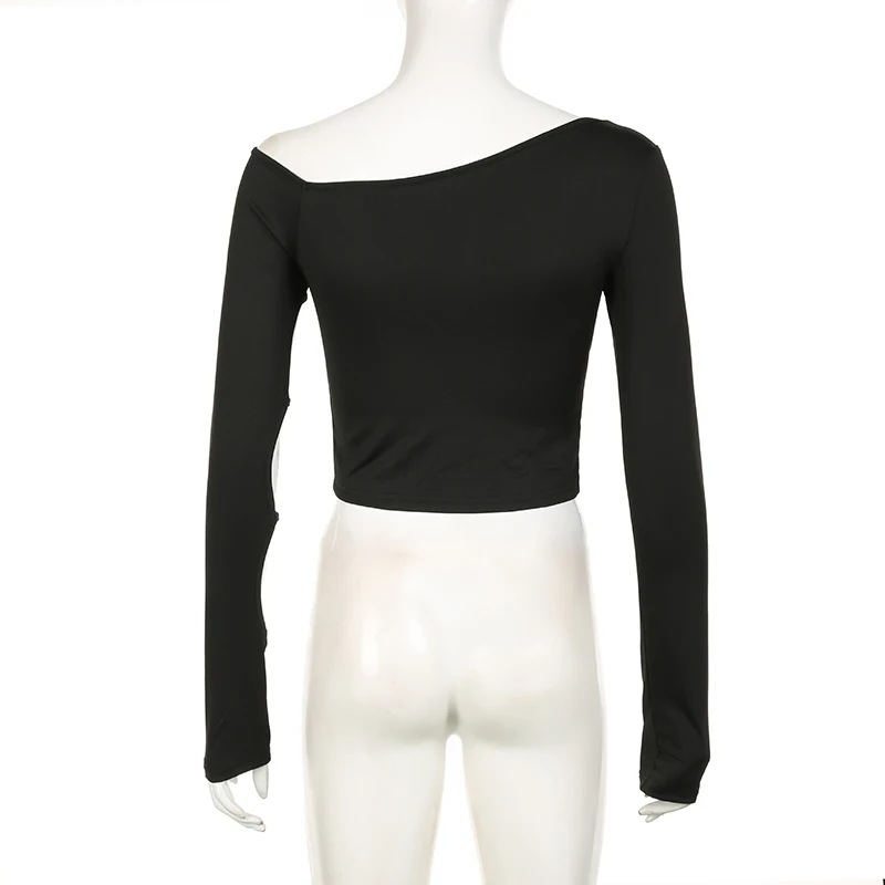 SUCHToxic-T-Shirt Manches sulfpour Femme, Noir, Sexy, Esthétique, Y2k, Y-Grunge, ix, Club, Nouvelle Collection