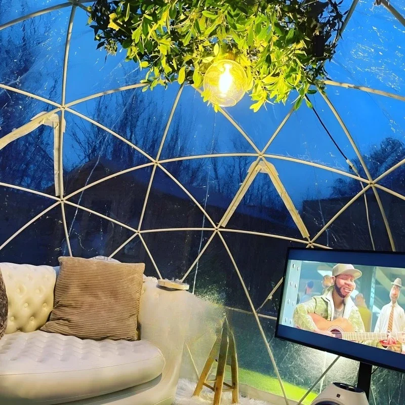 Transparent spherical star hotel tent garden breeding outdoor Internet celebrity restaurant camping bar coffee