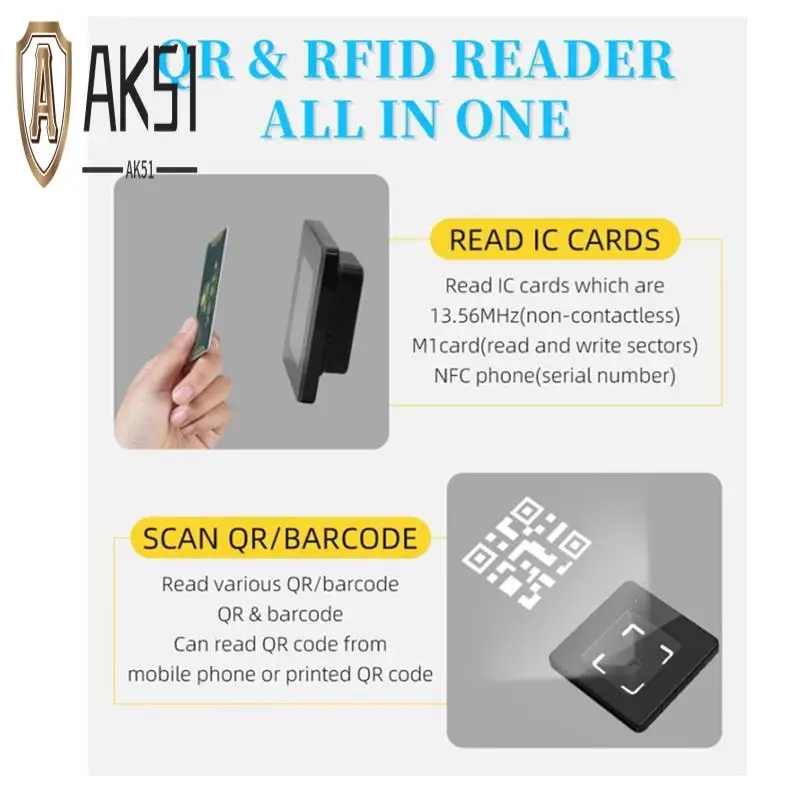 

AK51-M350 Access Control QR Code Reader