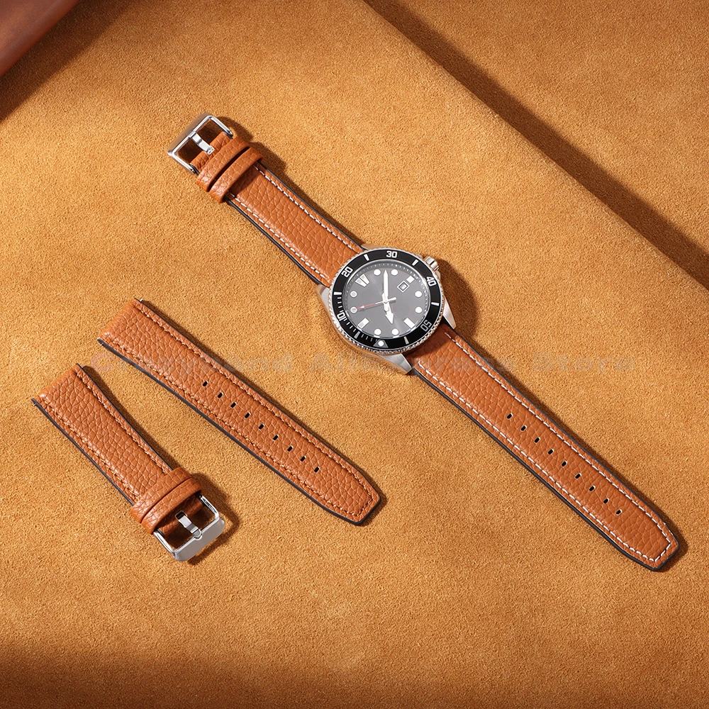 Universal Leather Strap 20mm 22mm 18mm For Amazfit GTS 4 Mini/2 2E For Garmin Venu for Seiko Watch Band for Traditional Watch