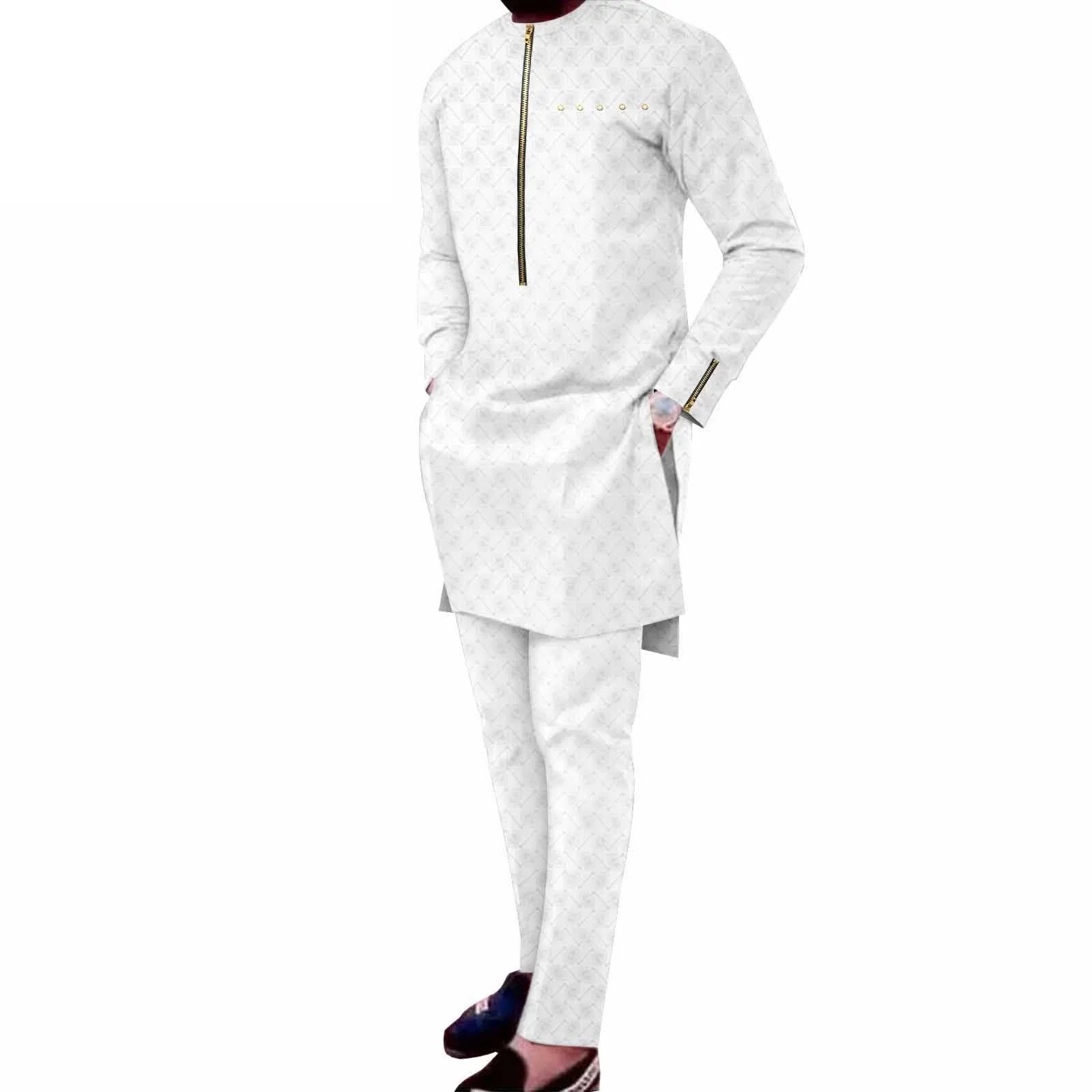 

The New 2024 Stylish Casual African Ethnic Men's Two-piece Suit Clothes for Men Mens Clothes Moletom Masculino