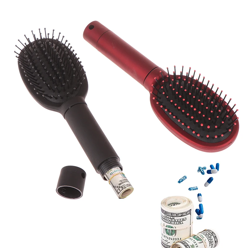 

Расческа для волос, тайник, скрытая безопасная щетка для отвода, ключ, сейф для денег, скрывающий чехол для алмазных таблеток, съемная крышка, предотвращает гребля