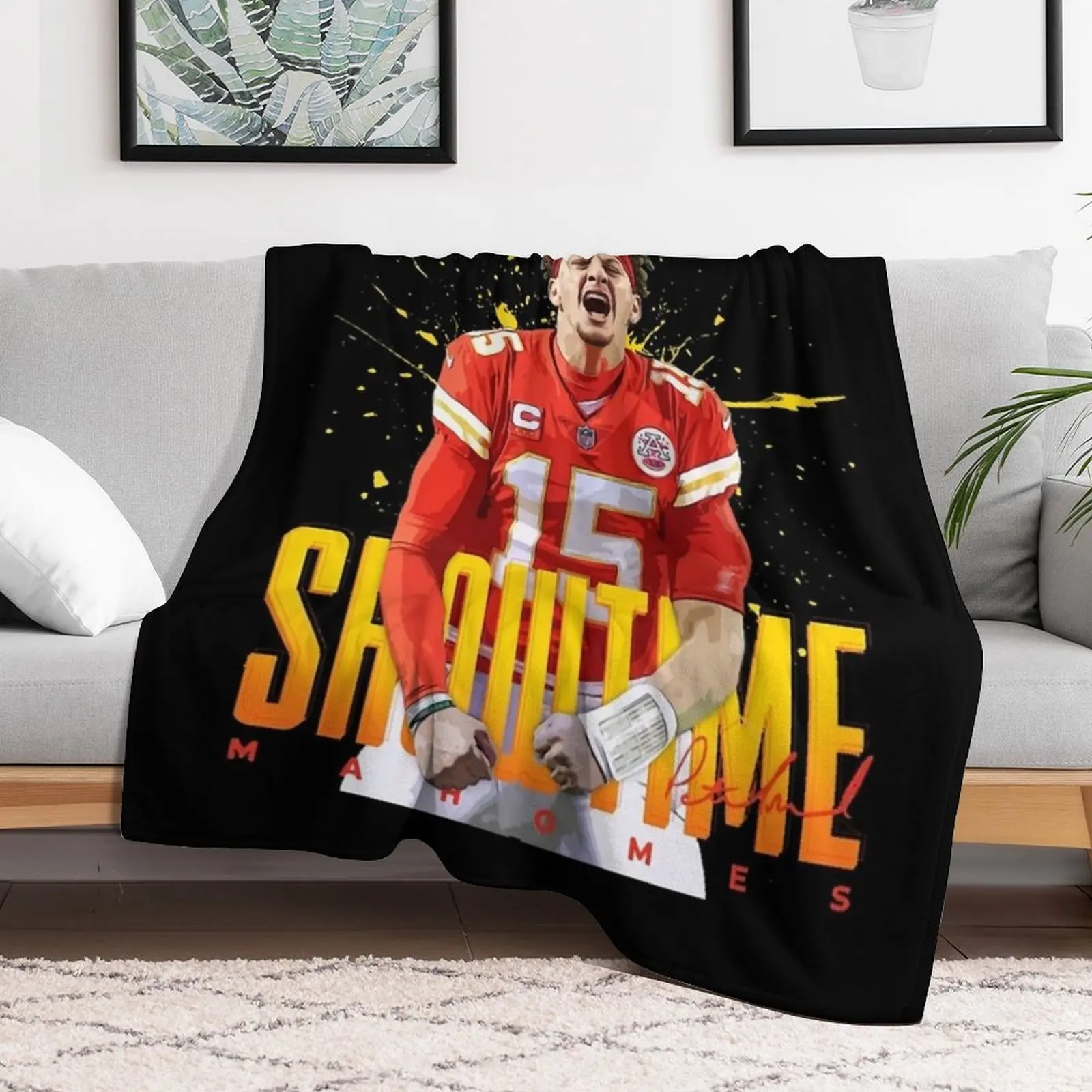 Patrick Mahomes Throw Blanket Kid'S christmas decoration Blankets