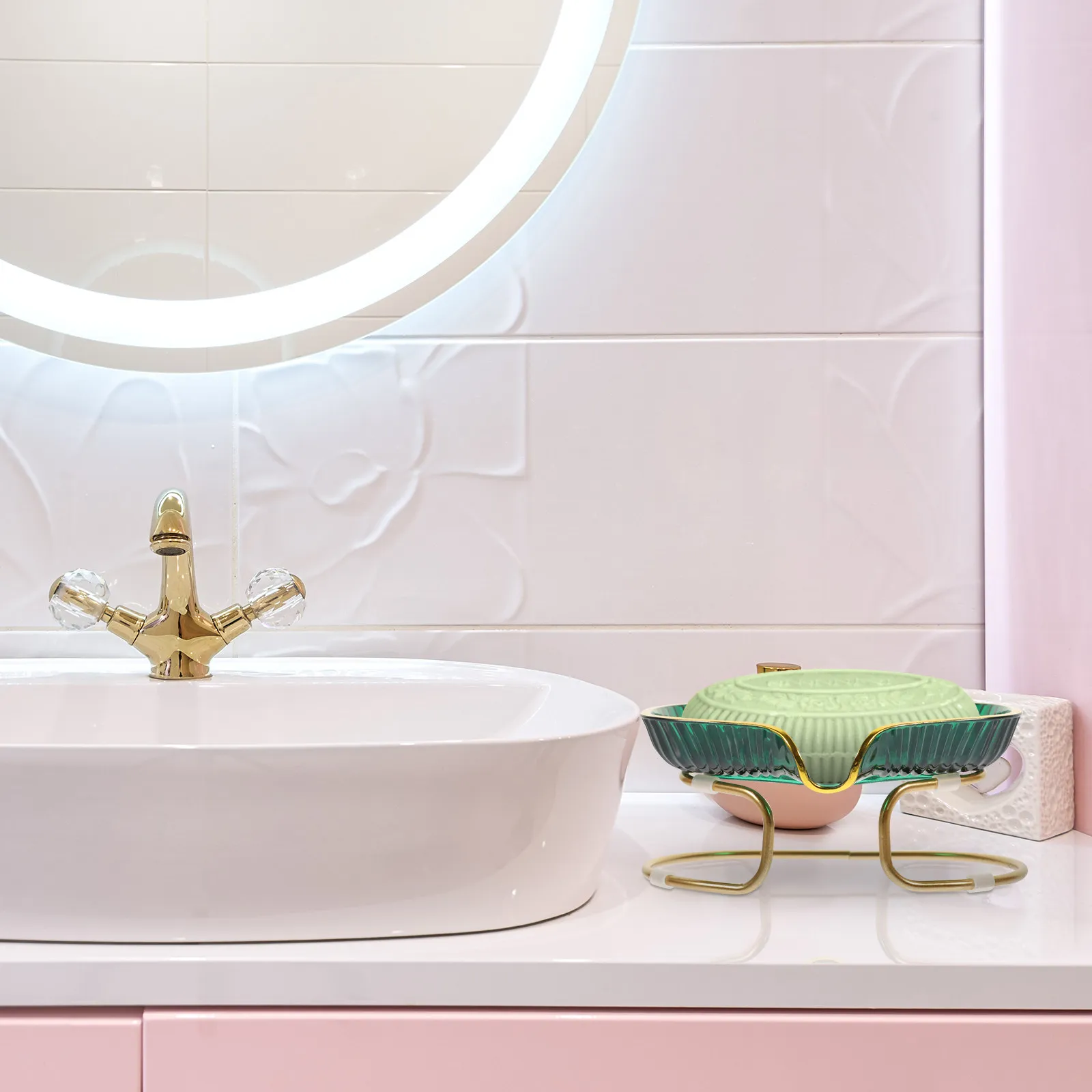 

Bathroom Soap Holder Self Draining Tray Reliable Long Term Use Necessary Accessory for Kitchen Toilet Soap Holder