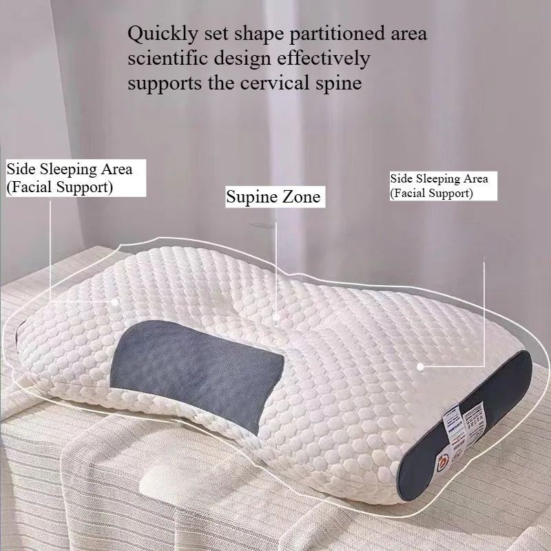 Pillow SPA Honeycomb Massage Pillow, Neck Support Pillow Core Easy To Wash and Reshape, Adult Dormitory Student Home Pillow Core