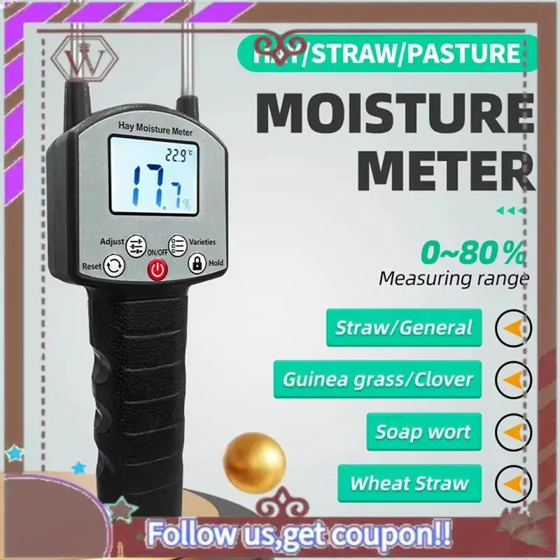 

Latest Portable Hay Moisture Meter For Cereal Straw Forage Grass Leymus Chinensis Emperor Bamboo Grass Testing Fibre