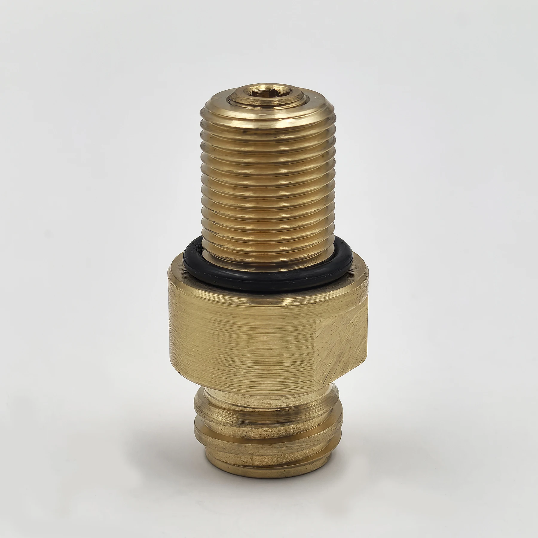 Soda Water Accessories Tank Cylinder Solid Brass Alloy Filling Station Without Valve Adapter Input M18*15 Refill Output TR21-4