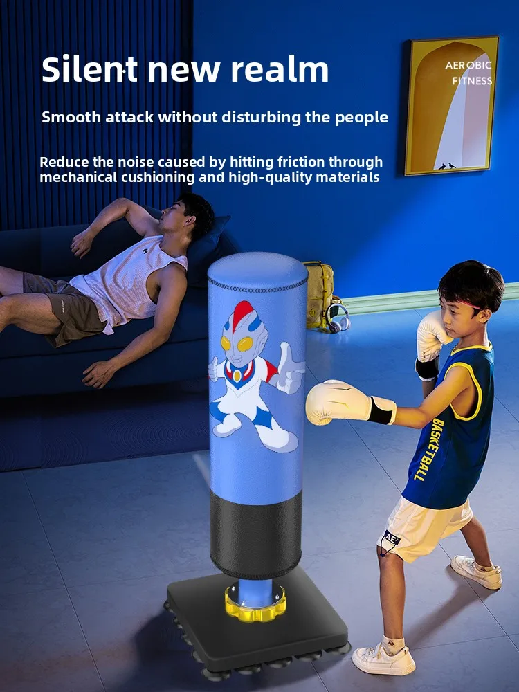 Tas Pasir Tinju Anak-anak Tumbler Karung Pasir Vertikal Rumah Tangga Target Tinju Sanda Anak-anak