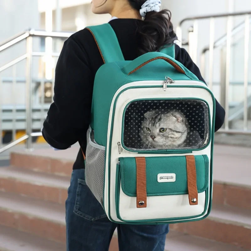 

Outdoor Travel Cat Backpack Foldable Pet Carrier Bag for Dog Cat Backpack Portable Breathable Collapsible Travel Cat Carrier Bag