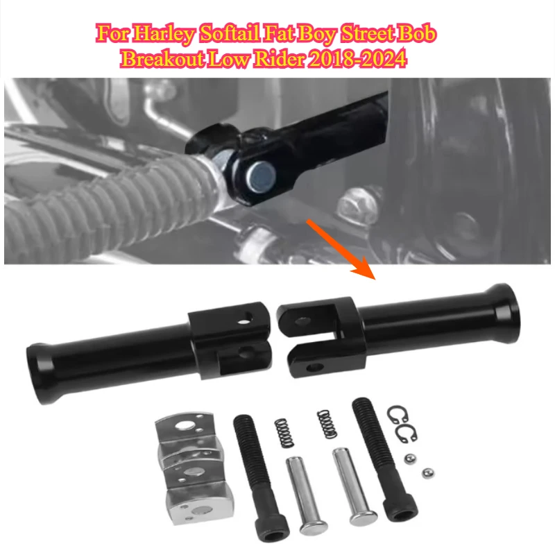 

FootpegS Supports Passenger Foot Pegs Mounting Brackets For Harley Softail Fat Boy Street Bob Breakout Low Rider 2018-2024