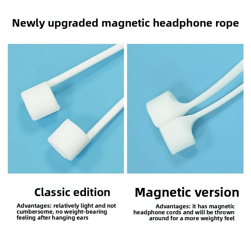 حزام رقبة من السيليكون المغناطيسي المضاد للخسارة لأجهزة Apple AirPods - حبل ناعم ومريح غير مرئي يحافظ على أجهزة AirPods الخاصة بك بشكل طوال اليوم