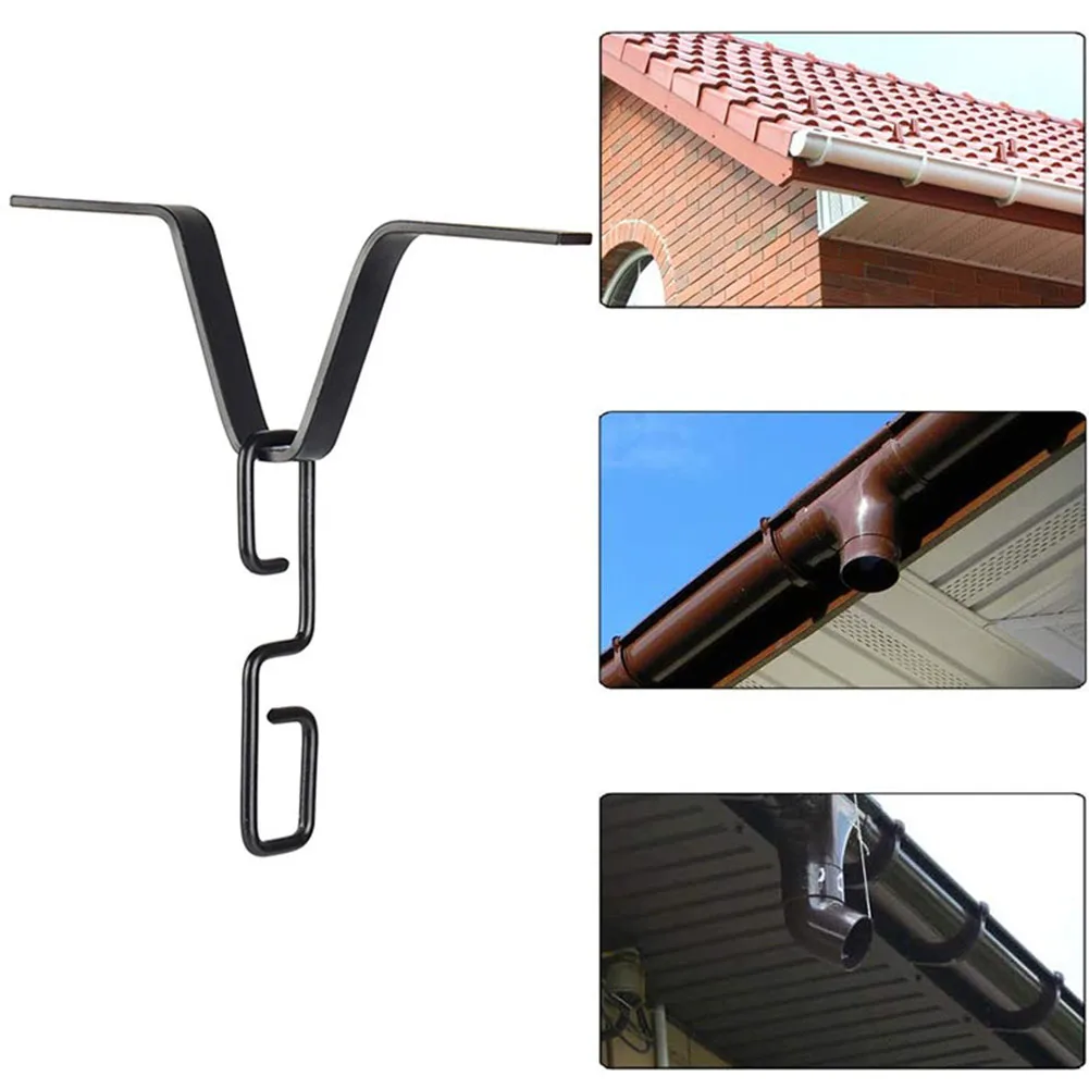 Outside Hardware Rain Chain Gutter Adapter Chain Hook Outside Hardware Prevent Rusting Standard-sized Gutters Tough Iron