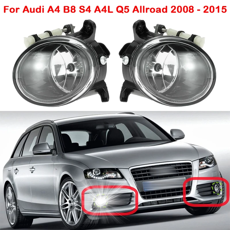 

Front Bumper Led Fog light For Audi A4 B8 S4 A4L Q5 Allroad 2008 2009 2010 2011 2012 2013 2014 2015 8T0941699B 8T0941700B With B