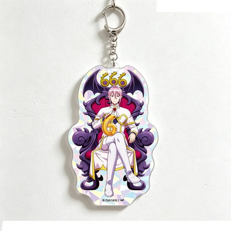 Decoration Props Welcome to Demon School Iruma Kun Clara Opera Anime Keychain 6cm Acrylic Stand Keyfob Ring Pendant Chibi Fans
