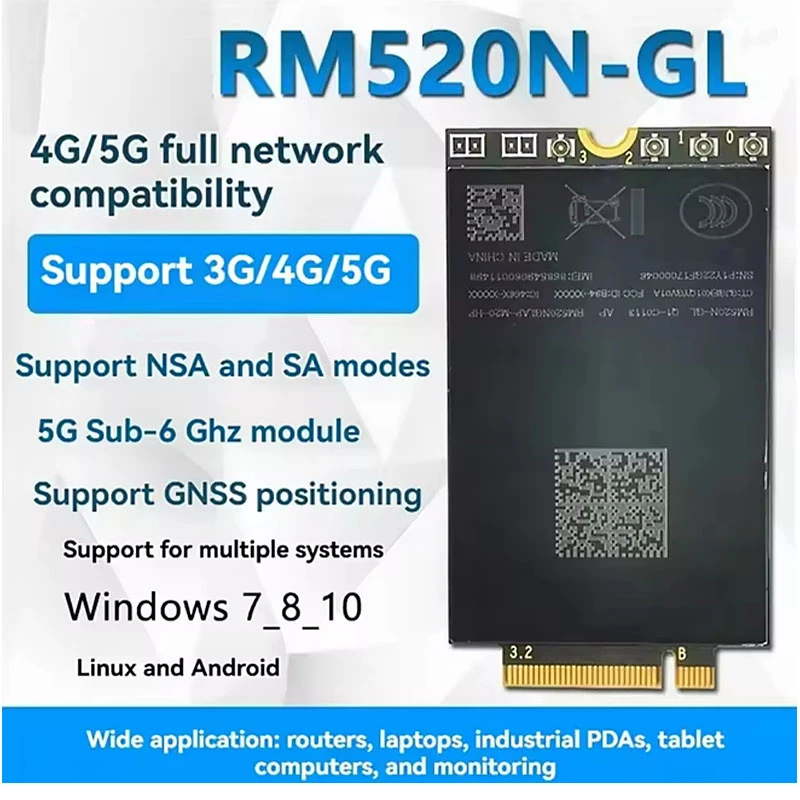 Quectel RM520N-GLAP M.2 Mode 5G Sub-6 GHz cat 19 M.2 Module