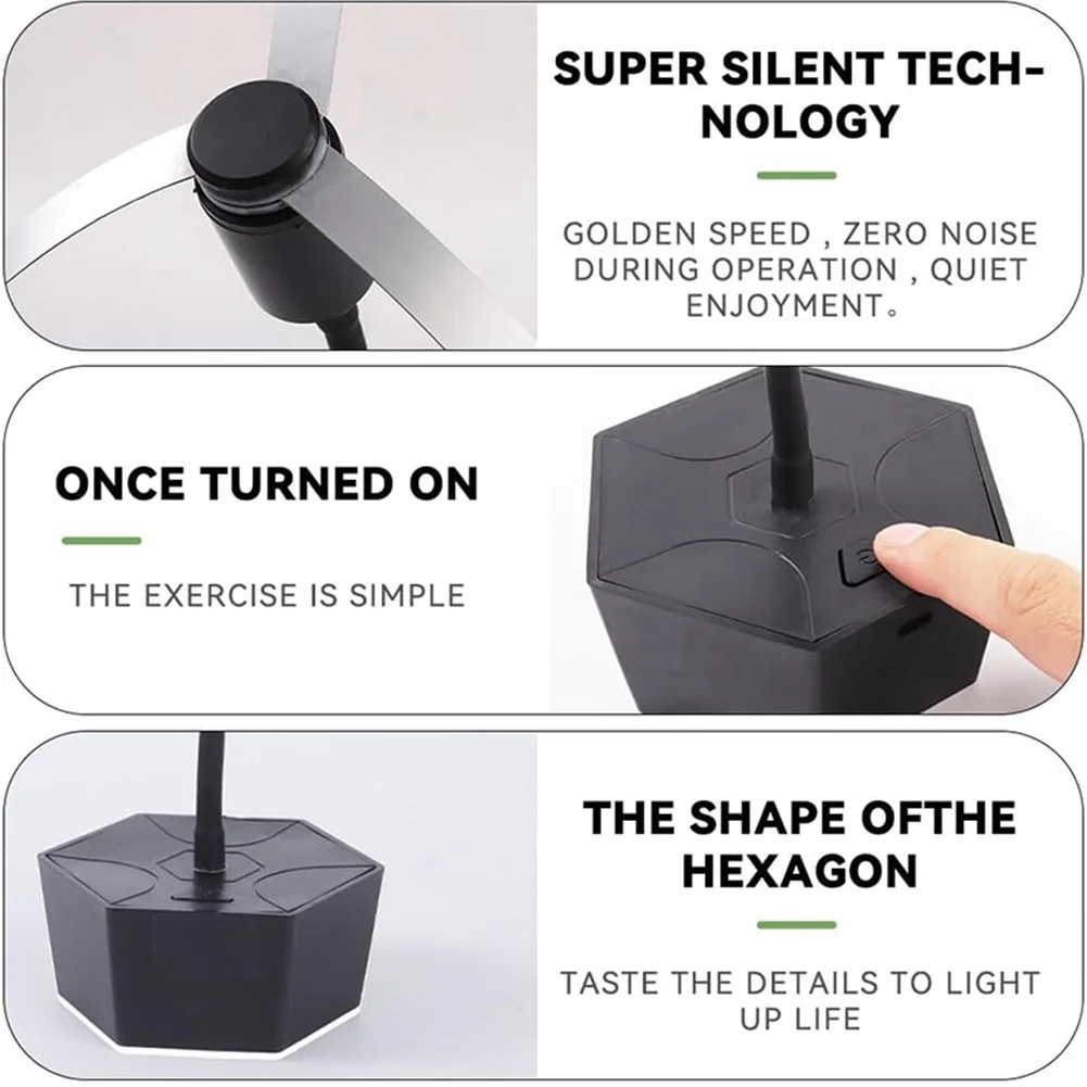 Fly Repellent Fan USB/Battery Operated Fly Fans for Food with Holographic Blades Flexible Fly Repellent Fan for Picnic Kitchen