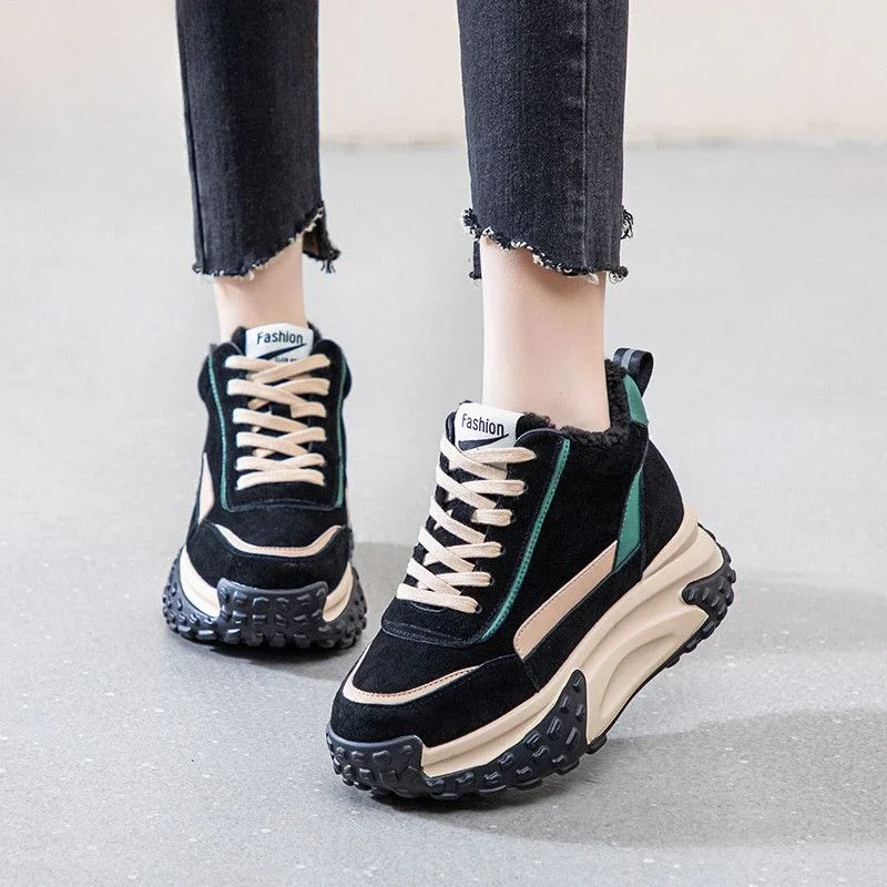 Ladies Sports Shoes Platform Booties Chunky Women's Snow Sneakers Boots Ankle on Promotion Winter 2024 Elegant and Fashion Sale