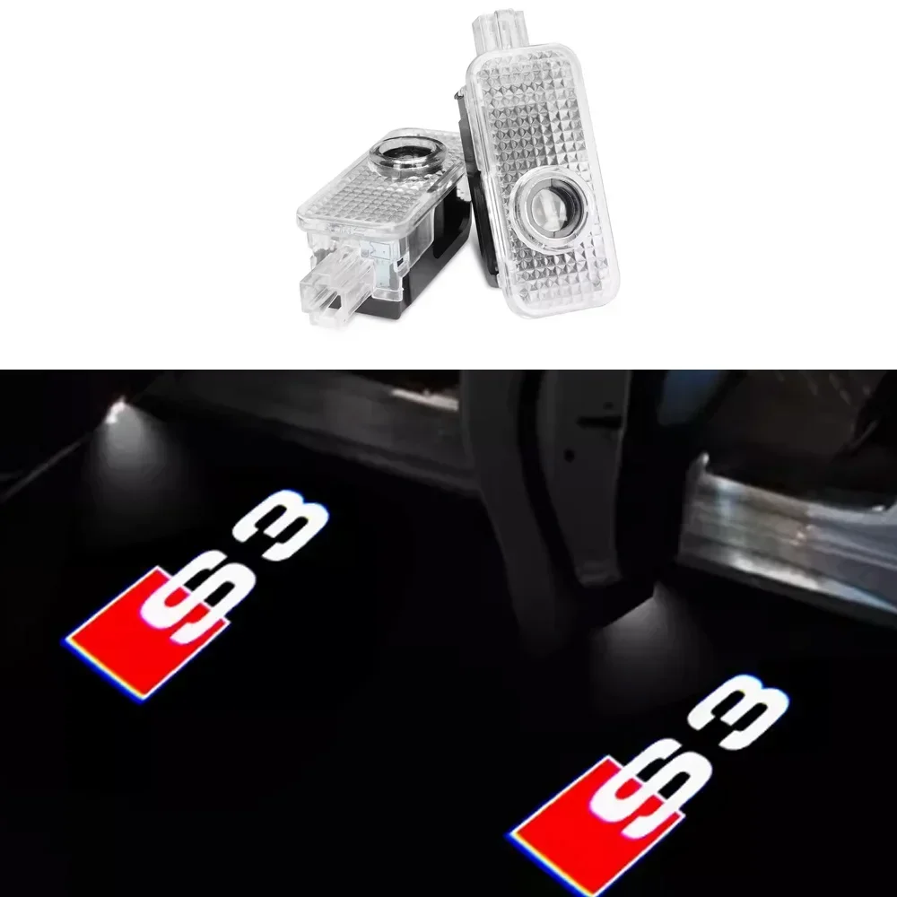 

S3 Projector For AUDI Door Light AUDI Ghost Shadow Light 2pcs S3 Welcome Light Door Courtesy Lamp For AUDI S3 Sline Car Styling