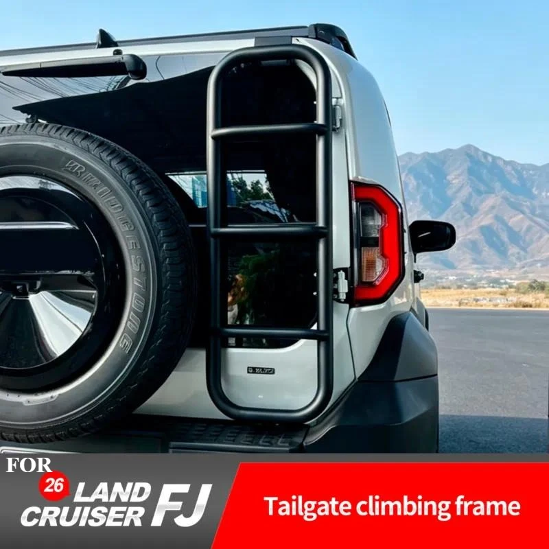 Rear Tailgate Ladder Compatible with Land Cruiser FJ 26 Upper Lower Trunk Door Top Luggage Rack Access Step