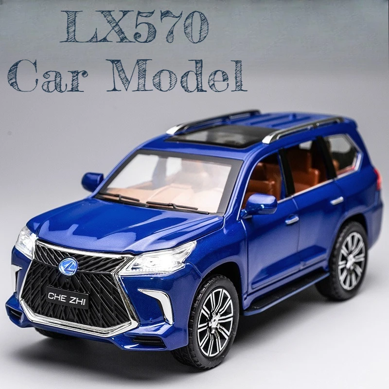 

LX570 модель автомобиля из сплава, имитация внедорожника, гостиная, настольное украшение, детская игрушка в подарок