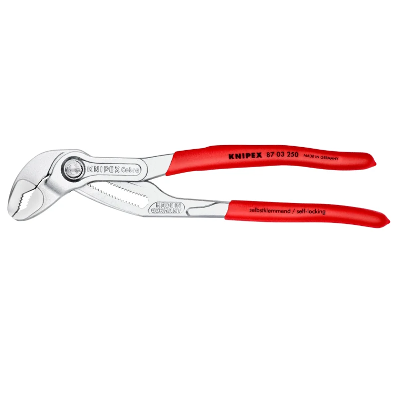 KNIPEX Cobra 87 03 250 High-Tech Water Pump Pliers Self-Locking Chrome Plated Plier