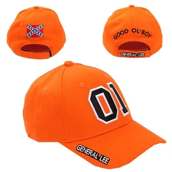 Allgemeine Lee 01 Bestickt Baumwolle Cosplay Hut Orange Gute OL' Junge Dukes Baseball Kappe Einstellbar