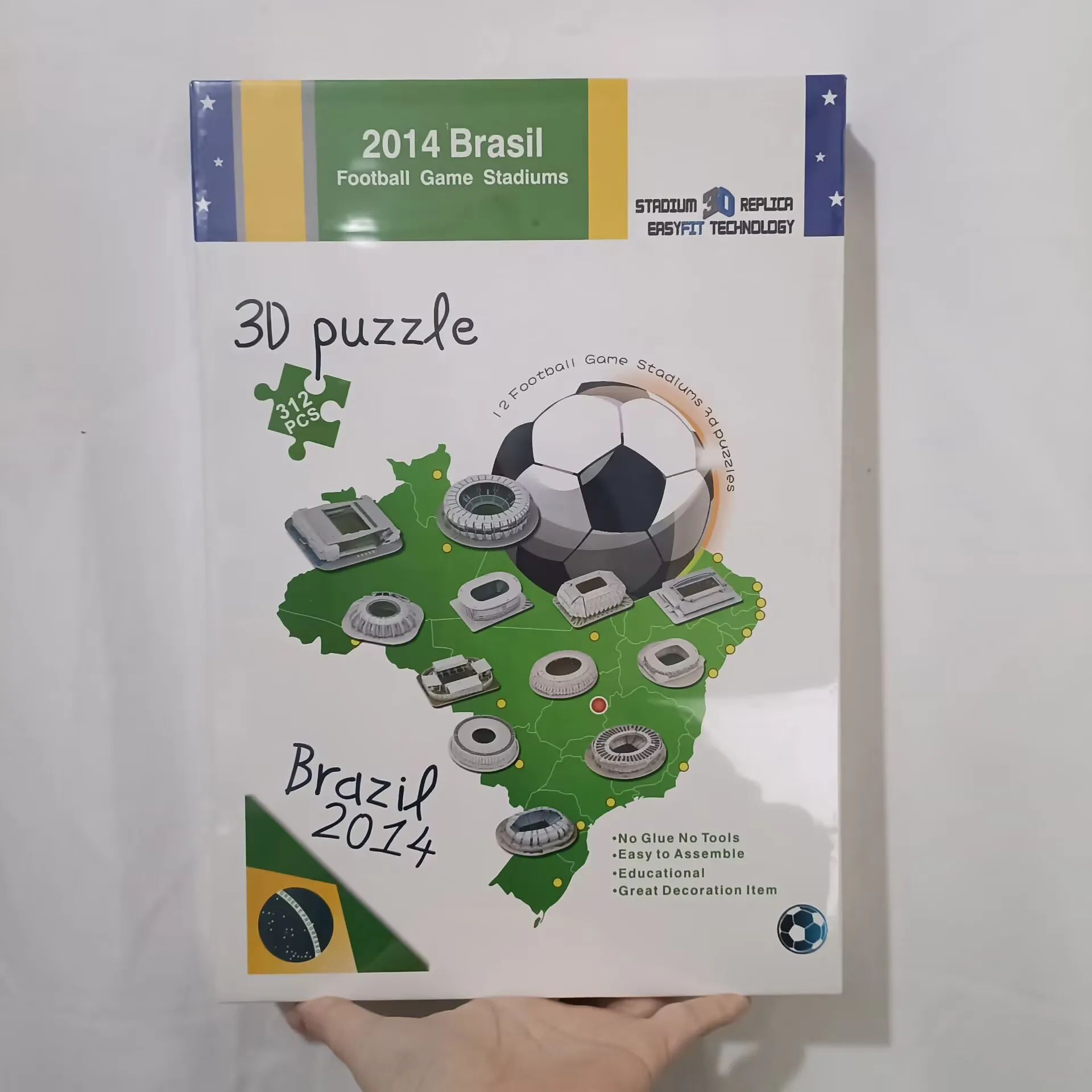 2014 Brazil Football Game Stadium 3D Paper Puzzle DIY Toy Building
