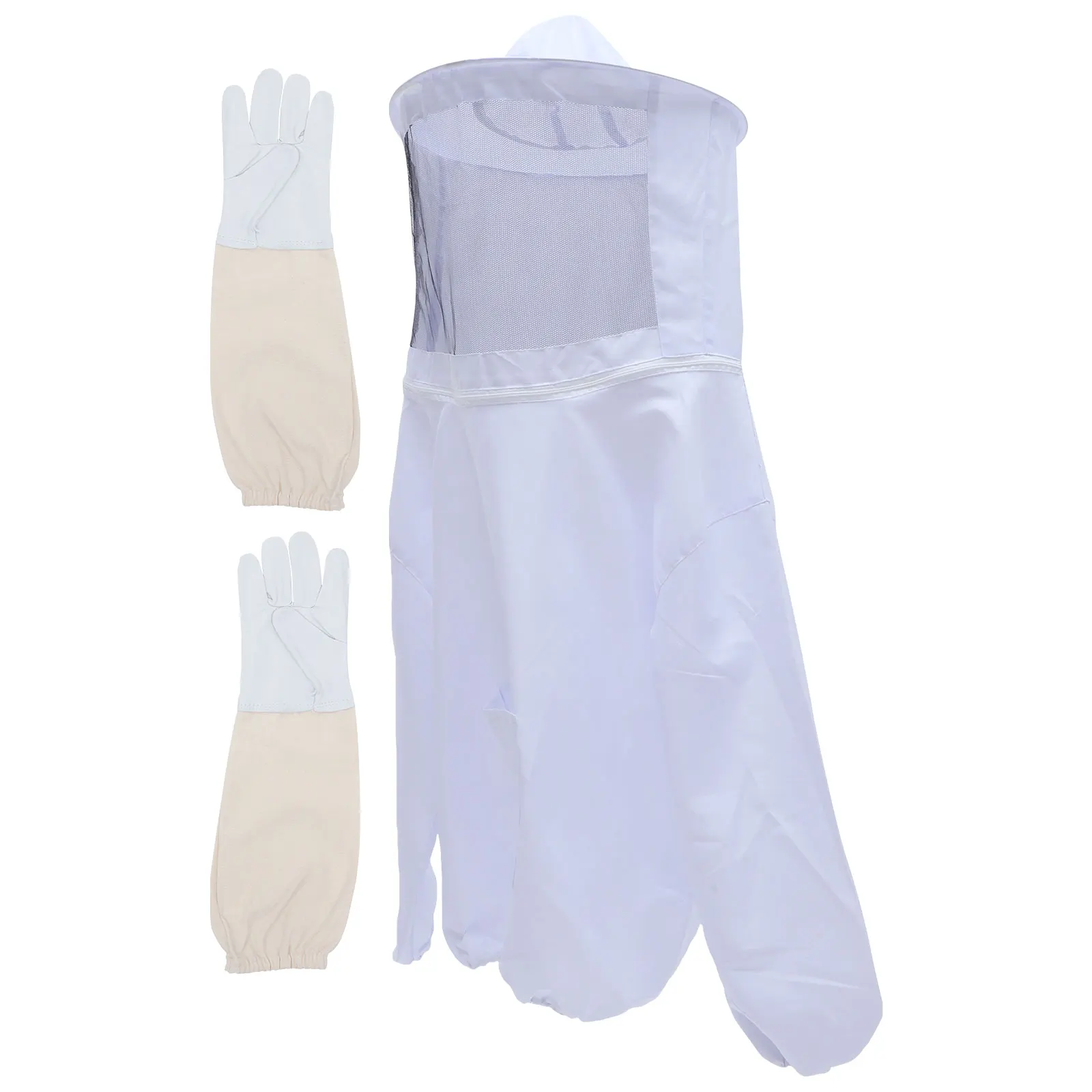 

Beekeeping Suit Thick Material Protective Gloves Jacket Long Service Veil Work Clothes Safety Anti Bee Suit Tools