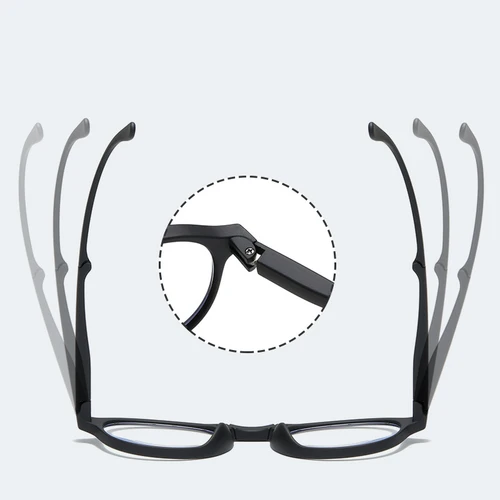 Imagen 2 del producto Gafas de lectura plegables con caja, diseño de moda, gafas para presbicia para ordenador para hombres y mujeres, gafas graduadas Unisex con dioptrías