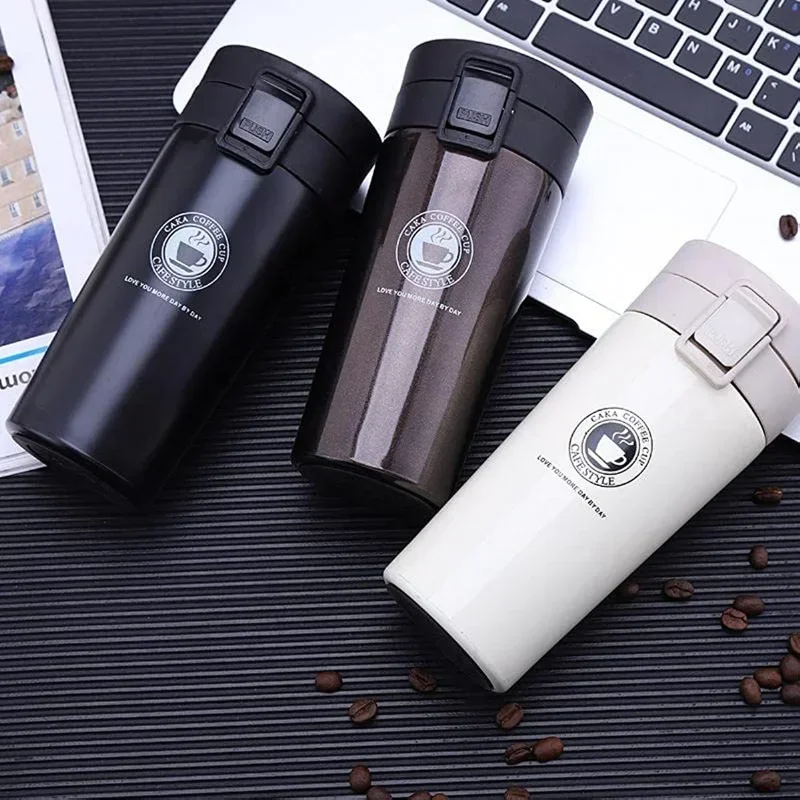 Termo de 380/500ml, taza de café, taza de té, termo de Metal con aislamiento al vacío de acero inoxidable de doble capa, botella de agua para deportes al aire libre
