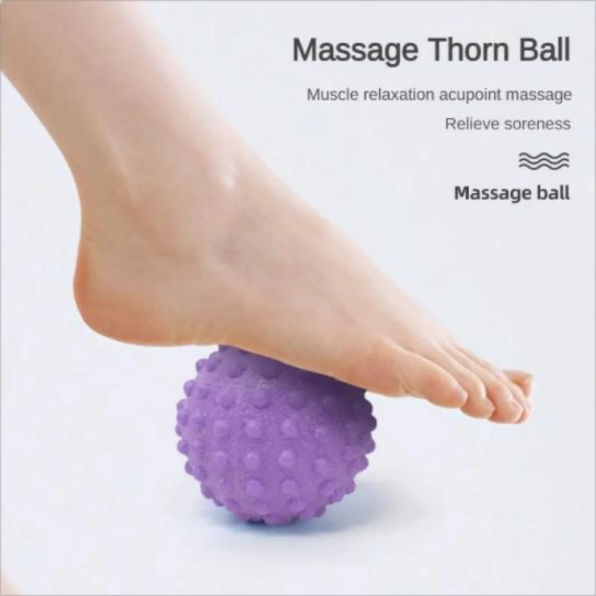 „Durable TPE Spiky Massage Ball Trigger Point Sport Fitness Hand Foot Pain Relief Plantar Fasciitis Reliever Hedgehog 4.5cm Ball