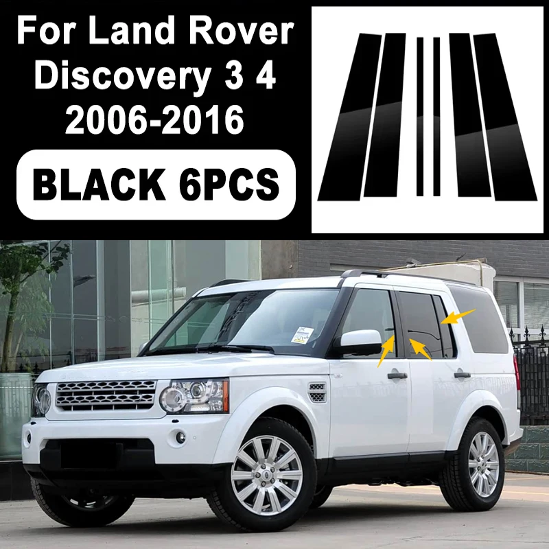 

Glossy Black B C Pillar Post Cover Car Sticker For Land Rover Discovery 3 4 2006-2016 Window Door Decorative Accessories 2015