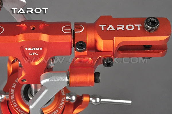 Nuovo! 450 Flybarless Helicopter Parte Tarot tipo Split DFC testa del rotore Principale Nero orange argento TL48025-01 TL48025-02 TL48025-03