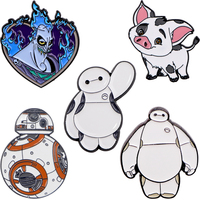 Cute Robot Baymax Enamel Pin Movies Villain Brooches Woman Men Backpack Accessories Bags Badge Fashion Lapel Jewelry Kids Gift