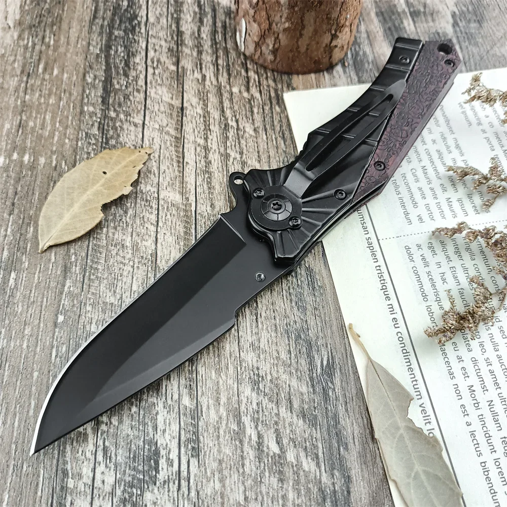 Tactical Classic Folding Knife 5Cr13Mov Plain Blade 420 Steel Handles Camping Hunting Knife Outdoor Survival EDC Fruit Tool