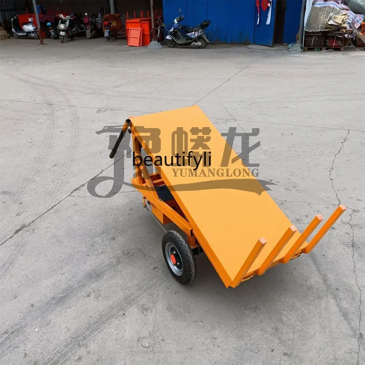 موقع NN Construction شاحنة كهربائية مسطحة من الطوب ثلاثي العجلات شاحنة دفع يدوية شاحنة من الطوب الكهربائي