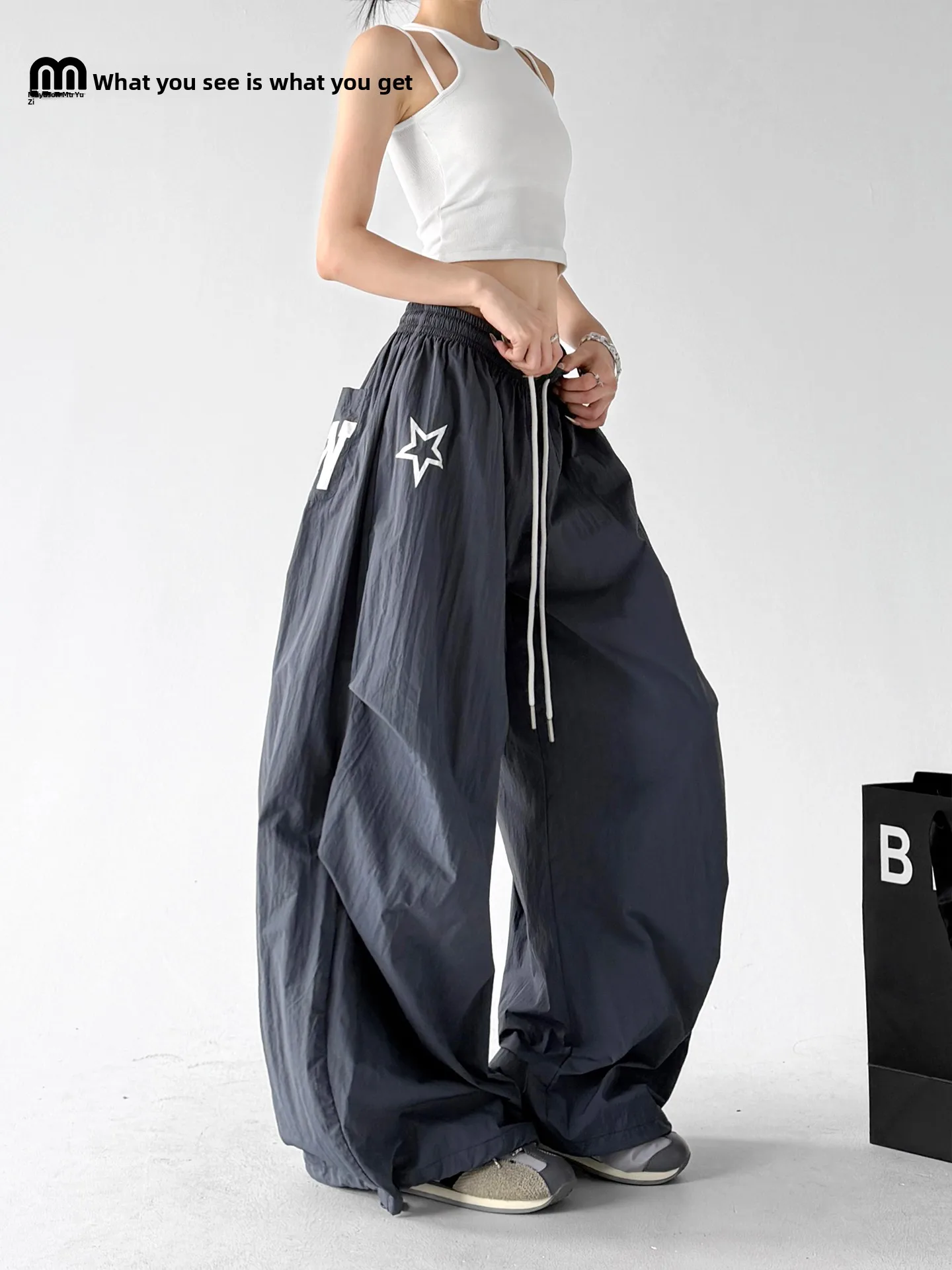 

High Waist Outdoor Mountain Wide Leg Pants Women's Loose Street Dance Casual Pants Tall Workwear Summer New Arrival