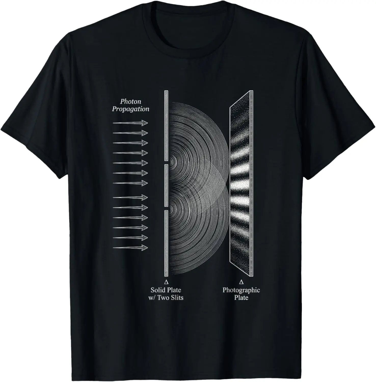 Physics Science Light T-Shirt Quantum Science Experiment Graphic T Shirts Vintage Clothes Tops Camisas Streetwear （