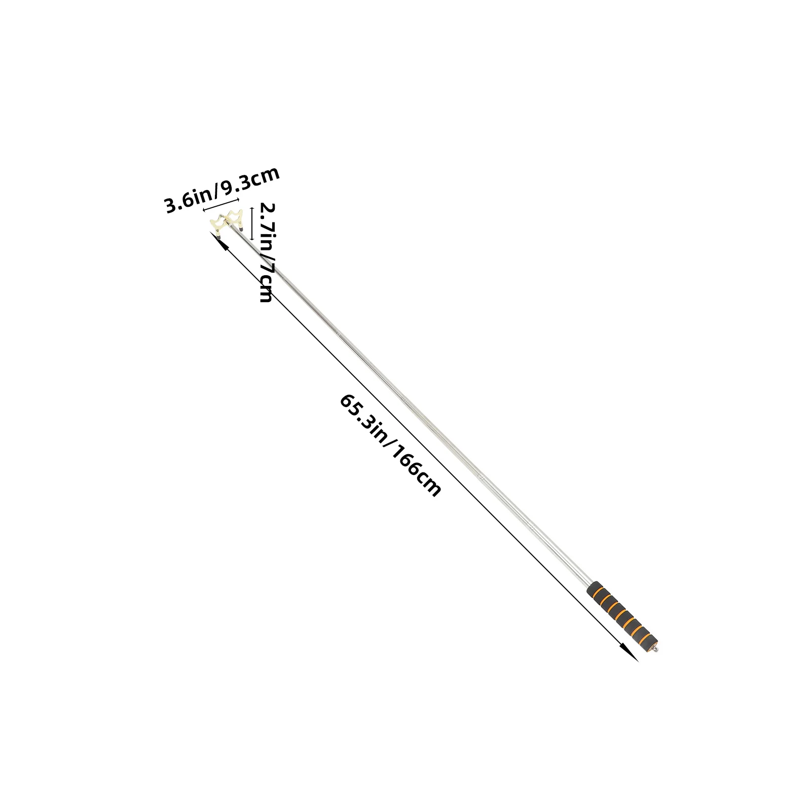 Telescopic Pool Cue Bridge Stick Orange Handle Gold Fork Adjustable Length Billiard Cue Holder Stand Gaming Supplies Pool Table