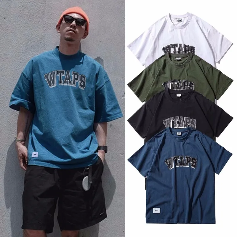 

2023 WTAPS Summer Short Sleeve T-shirt Japanese Men's Print Trend Loose Cotton Top TX911
