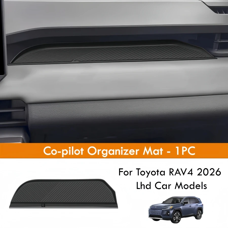 Kabellose Ladestation und rutschfeste Matte für Toyota RAV4 2026 LHD – Schutzmatte für die Mittelkonsole und Organizer für die Beifahrerseite – Detail 14