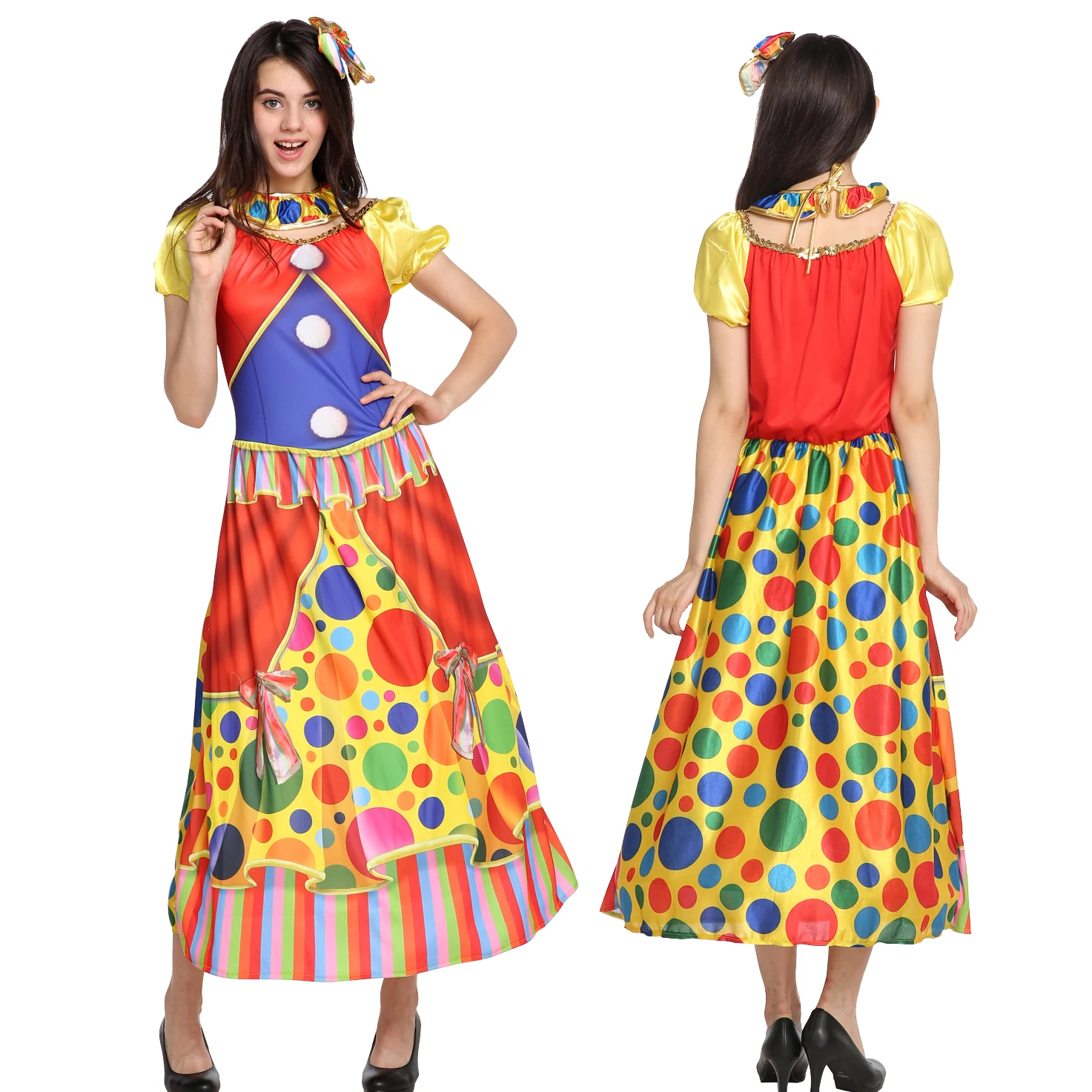 Ladies' Joker Dress, Carnival themed Party Ladies' Cosplay Cute and Humorous Joker Style Set，no wig/shoes